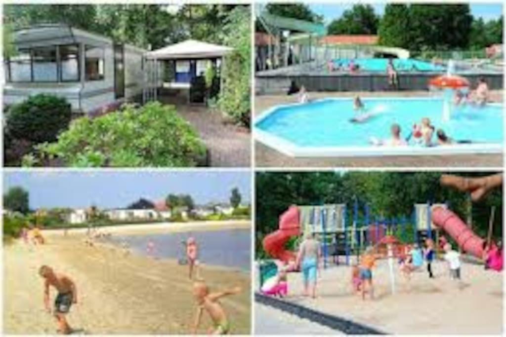 Chalet 14 Met Airco Familiecamping De Tien Heugten Schoonloo Drenthe Bagian luar foto